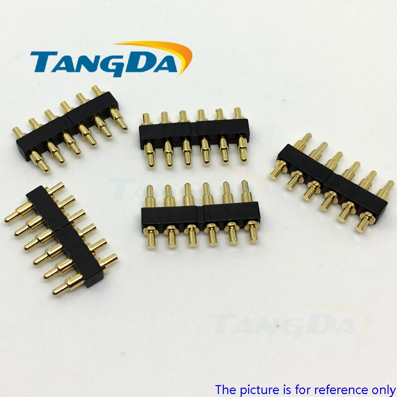 TANGDA DIP pogo 핀 커넥터 금도금 6P 6pin 피치: 2.5mm 전류: 1.2A 4mm 5mm 6mm 7mm 8mm 10mm AW